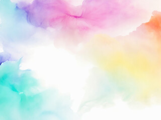 Fototapeta premium Pure Watercolor Gradient Colorful Background