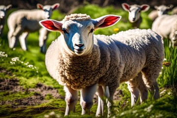 Obraz premium sheep and lamb