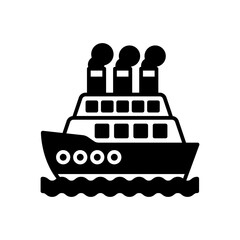 Ship icon in vector. Illustration