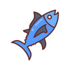 Fish icon in vector. Illustration
