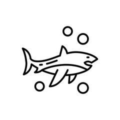 Shark icon in vector. Illustration