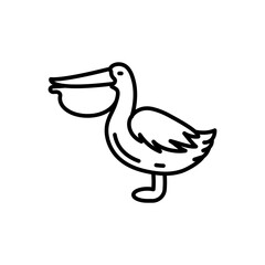 Pelican icon in vector. Illustration