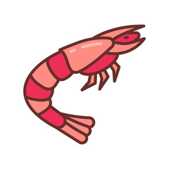 Shrimp icon in vector. Illustration