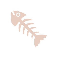 Fish Skeleton icon in vector. Illustration