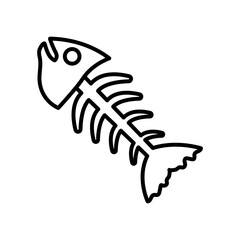 Fish Skeleton icon in vector. Illustration