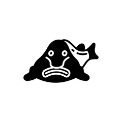 Blobfish icon in vector. Illustration