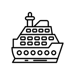 Cruise icon in vector. Illustration