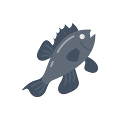 Fototapeta premium Sea Bass icon in vector. Illustration