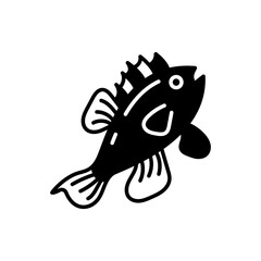 Sea Bass icon in vector. Illustration