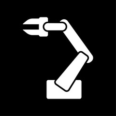 Robotic arm for industrial applications vector illustration