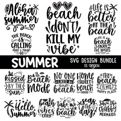 Fototapeta premium Summer Bundle,Beach Design,Summer Shirts ,Flip Flops Design,Summer Vibes Bundle,Summer Babe Svg Bundle,Holiday Quote ,Funny Quotes Design,