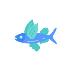 Flying Fish icon in vector. Illustration