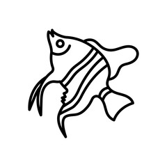 Angel Fish icon in vector. Illustration
