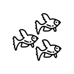 Shoal icon in vector. Illustration