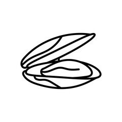 Mussel icon in vector. Illustration