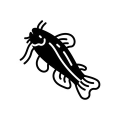 Catfish icon in vector. Illustration