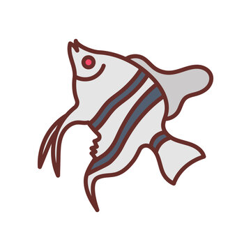 recommend clip art: Angel Fish icon in vector. Illustration