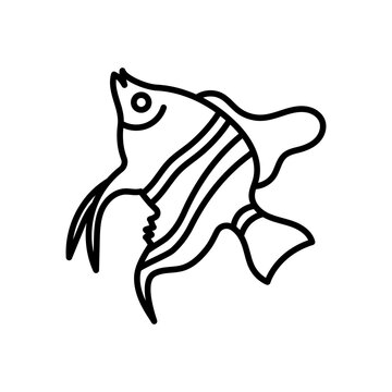 recommend clip art: Angel Fish icon in vector. Illustration