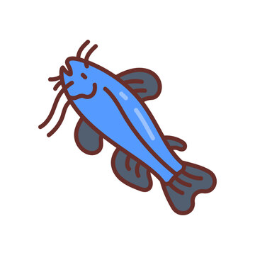 recommend clip art: Catfish icon in vector. Illustration