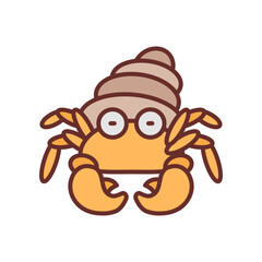 Hermit Crab icon in vector. Illustration