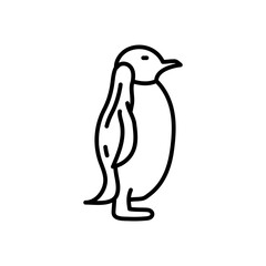 Penguin icon in vector. Illustration