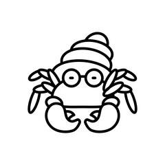 Hermit Crab icon in vector. Illustration