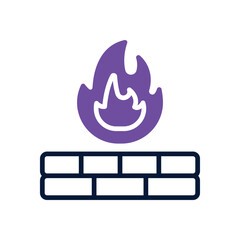 firewall dual tone icon. vector icon for your website, mobile, presentation, and logo design.