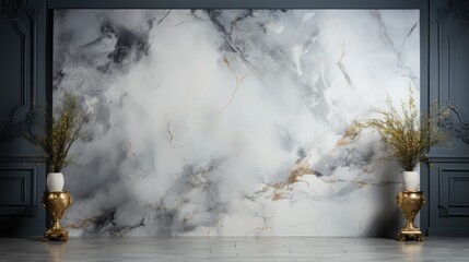 Clean elegant white marble studio backdrop