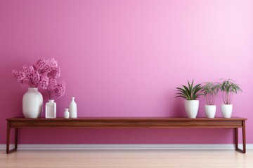 Clean and empty pink wallpaper