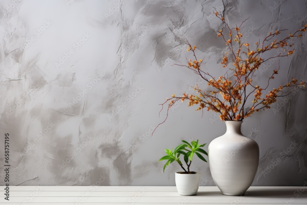 Wall mural Clean and empty grey marble wallpaper