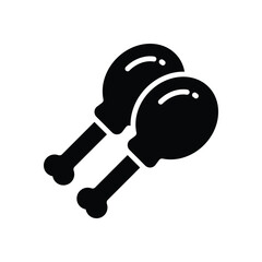 chicken leg glyph icon. vector icon for your website, mobile, presentation, and logo design.