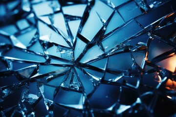 Fototapeta premium Broken Glass macro shot background.