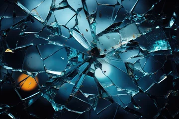 Fotobehang Broken Glass background. © 4kclips