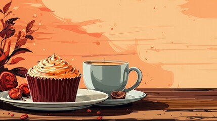advertisement background for a cafe