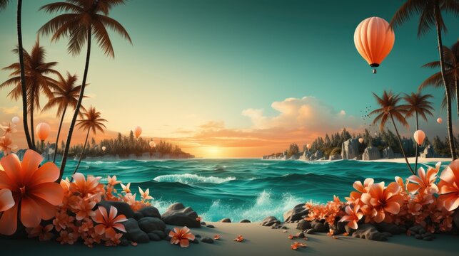advertisement background for a beach party