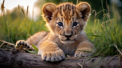 cute lion cub  © Nehan