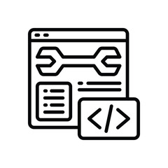 coding line icon. vector icon for your website, mobile, presentation, and logo design.