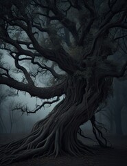 spooky halloween tree