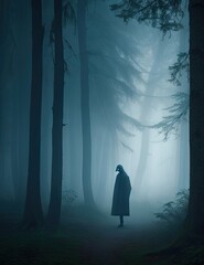 person in the forest