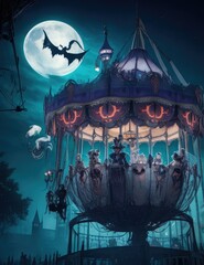halloween night scene