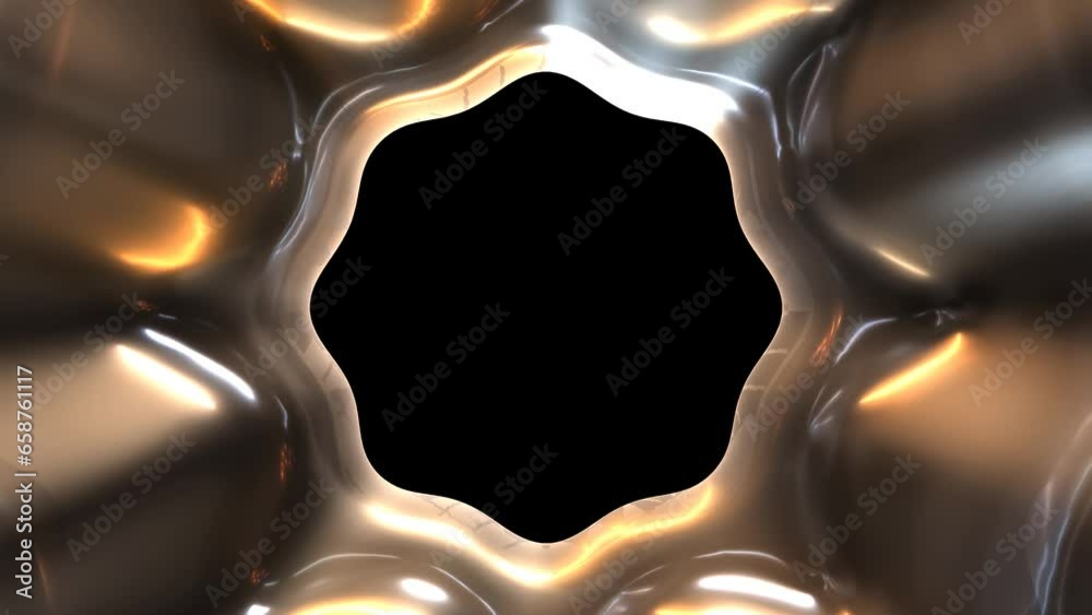 Poster animation of light background with frame in 3d rendering.