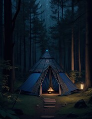 tent in forest