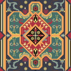 Native American Southwest, Aztec, Navajo seamless pattern. Tribal black and white geometric print. Ethnic design wallpaper, fabric, cover, textile, rug, blanket.