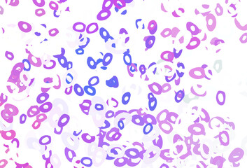 Light Pink, Blue vector pattern with spheres.