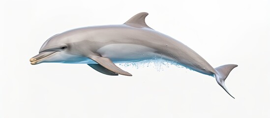 Fototapeta premium Captive bottlenose dolphin with head above water