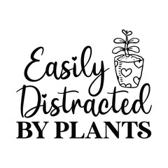 Easily distracted by plants vector arts 