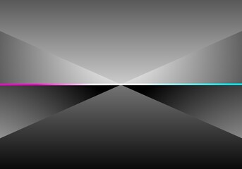 dark grey gradient background with the blue and pink line