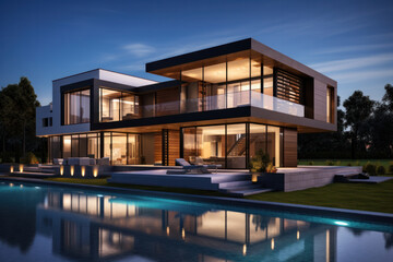 Modern house with pool
