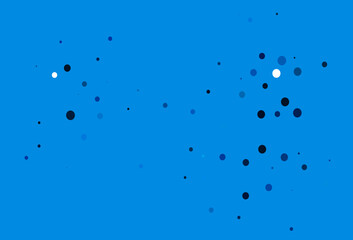 Light BLUE vector cover with spots.