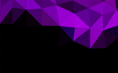 Dark Purple vector abstract polygonal layout. Colorful illustration in abstract style with gradient. Template for a cell phone background.
